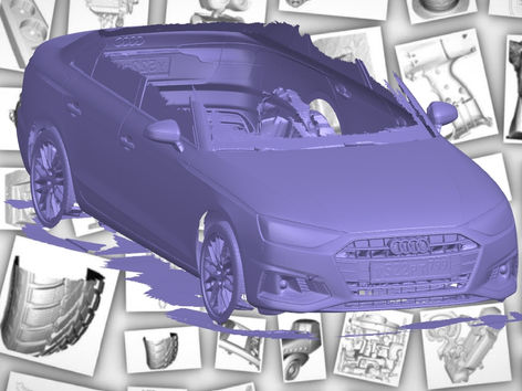 3d сканирование автомобиля Audi A4.