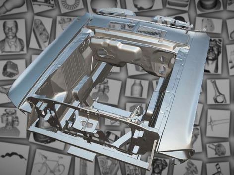 3д сканирование автомобиля Ford Mustang 67 г.в.