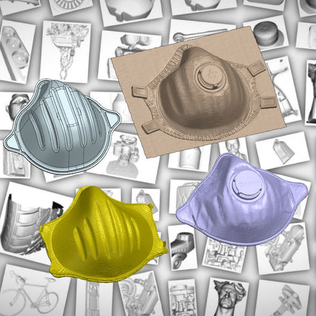 3д моделирование CAD модели противоаэрозольной маски.