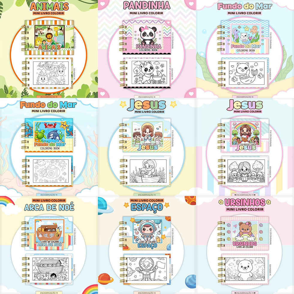 Miniatura: Pack Chaveiro Mini Colorir