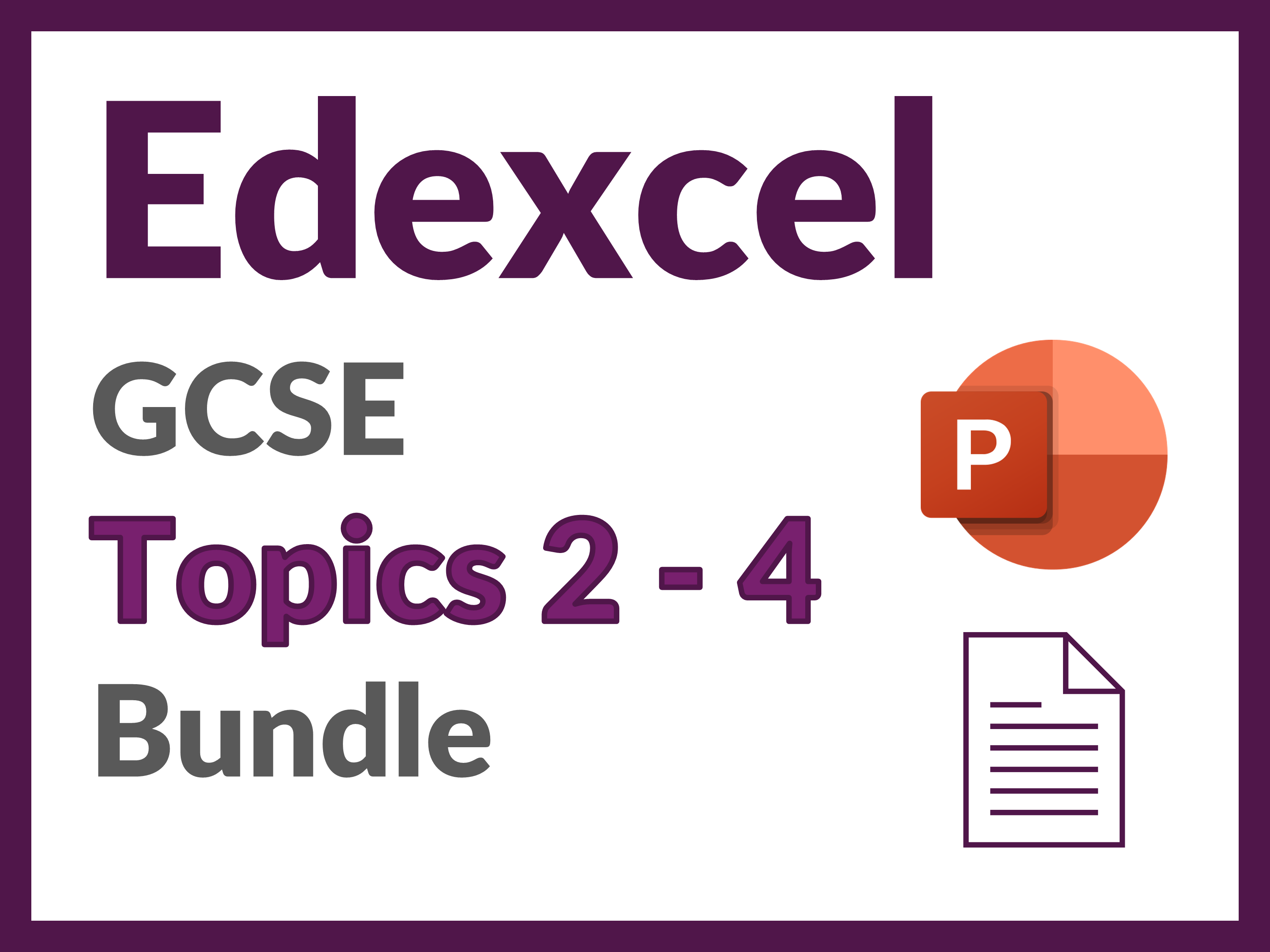 Edexcel GCSE Topics 2-4 Bundle (1CH0)