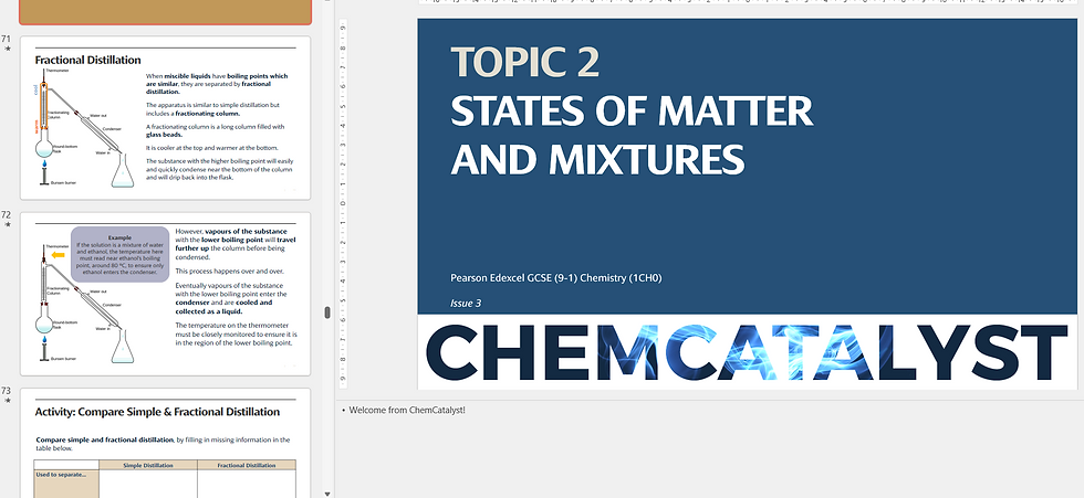 Thumbnail: Edexcel GCSE Topics 2-4 Bundle (1CH0)