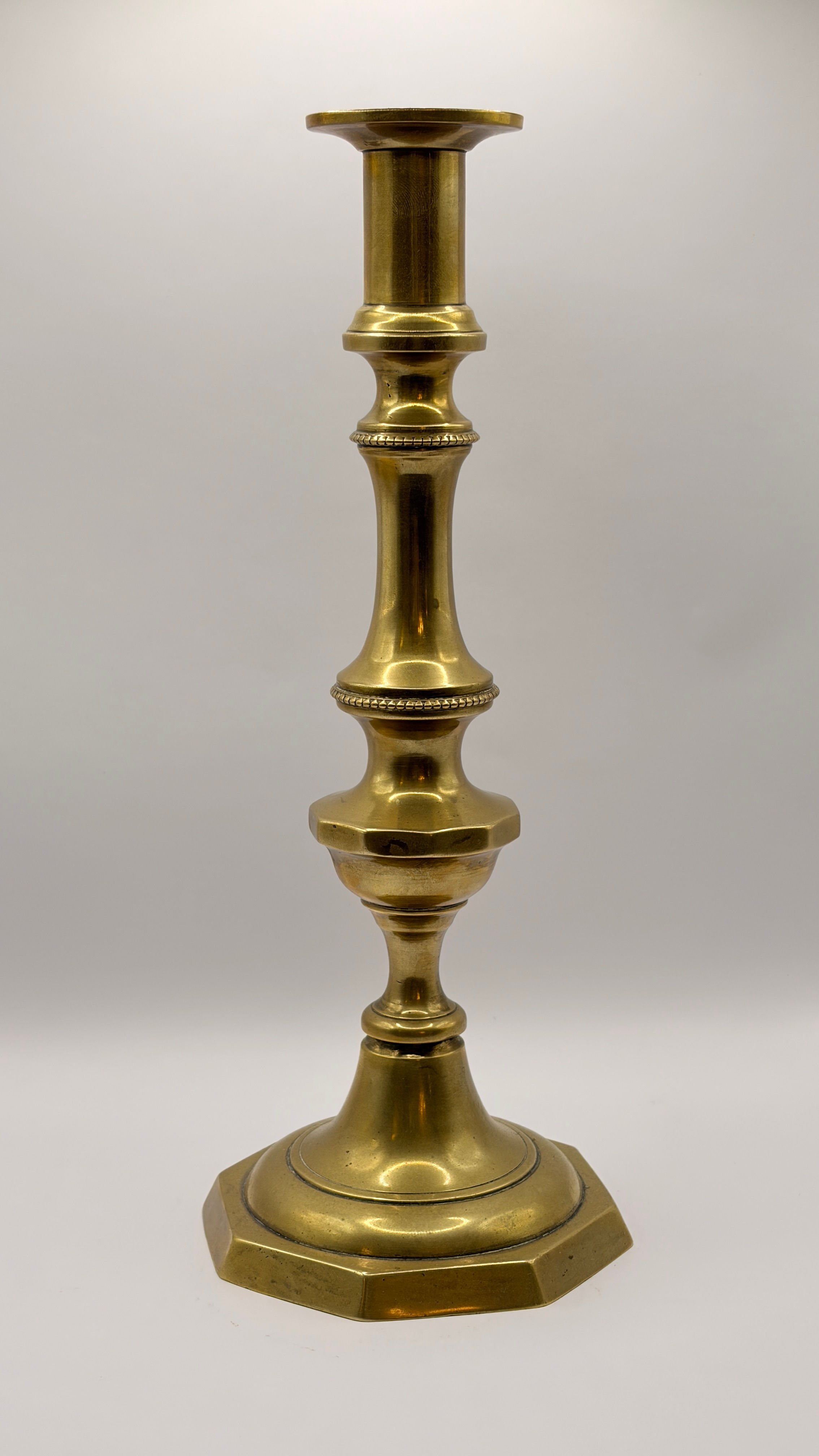 Pair of 18th Century Brass Candlesticks