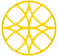 Argus Logo golden with 9 interlocking circles