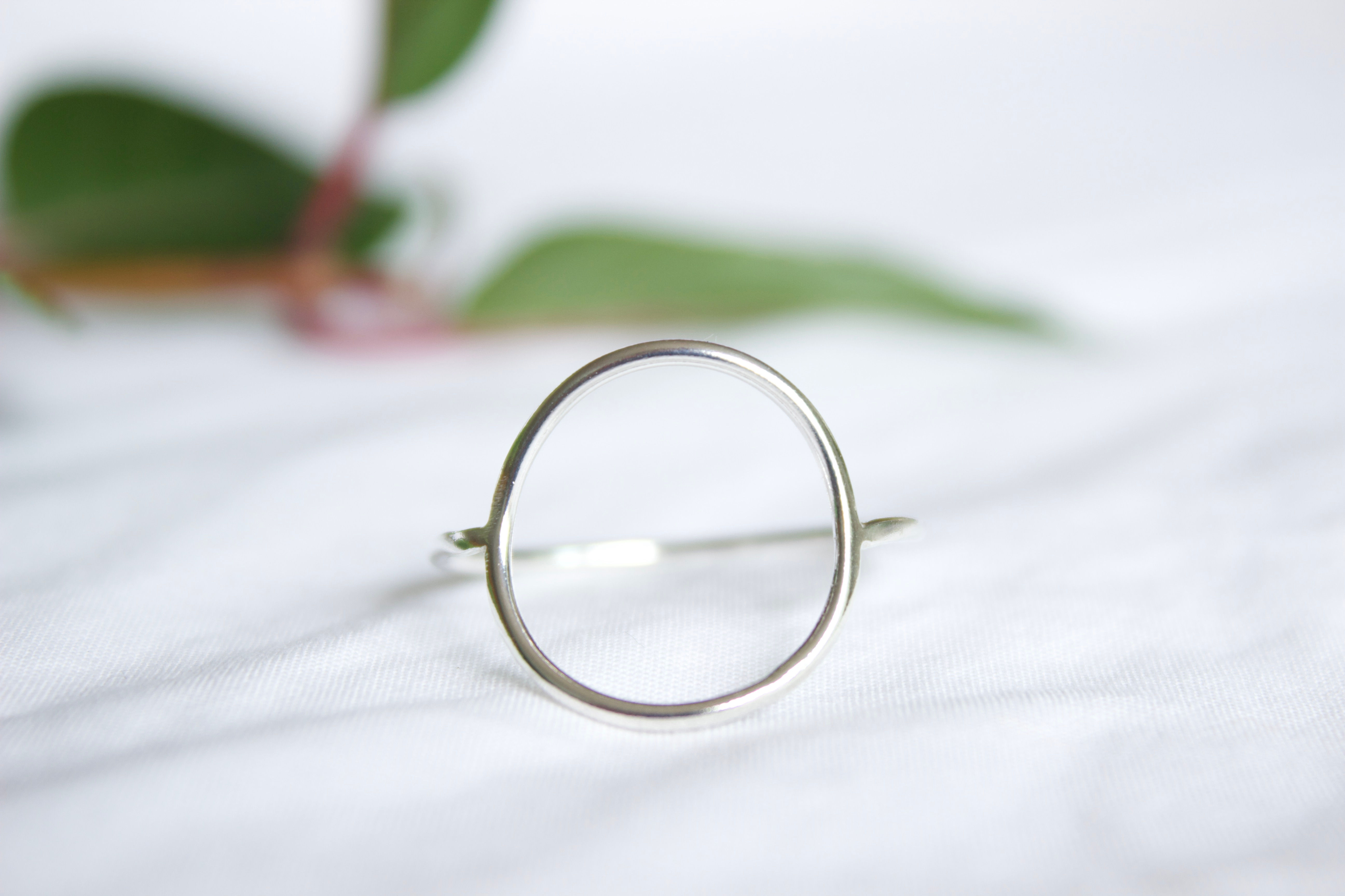 sterling silver circle ring, eco friendly, sterling silver stacking ring