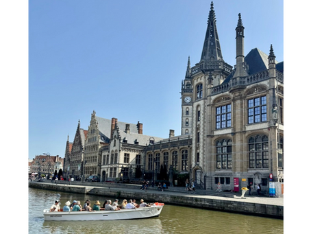 Ghent, Belgium Grass Quay Canal 