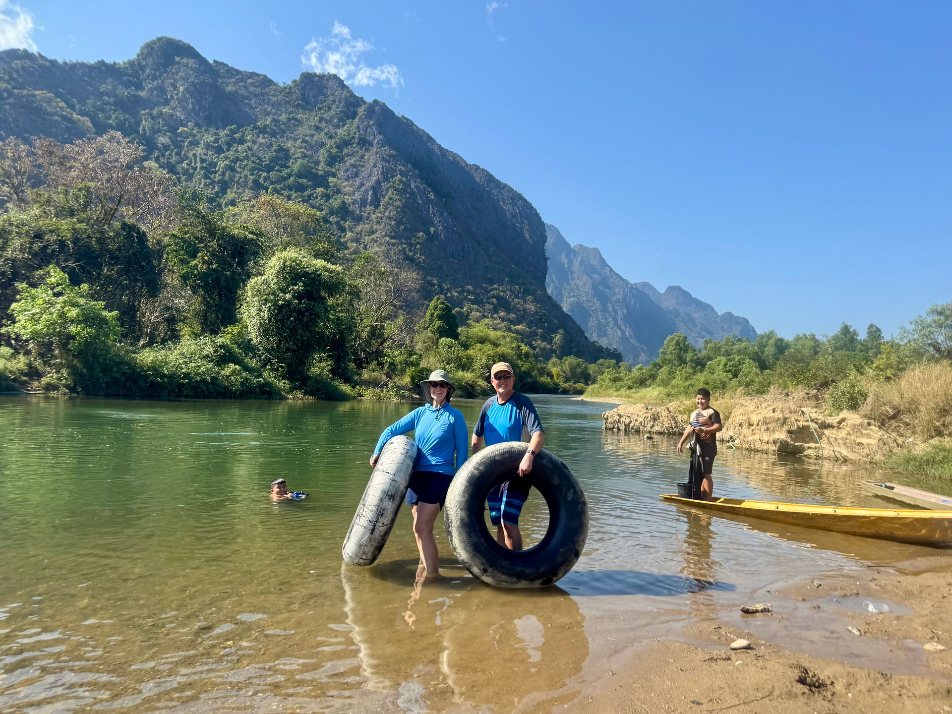 River tubing with some bar stops along the way, Vangvieng