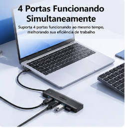 Miniatura: Ugreen usb3.0 hub 4 portas USB 15cm