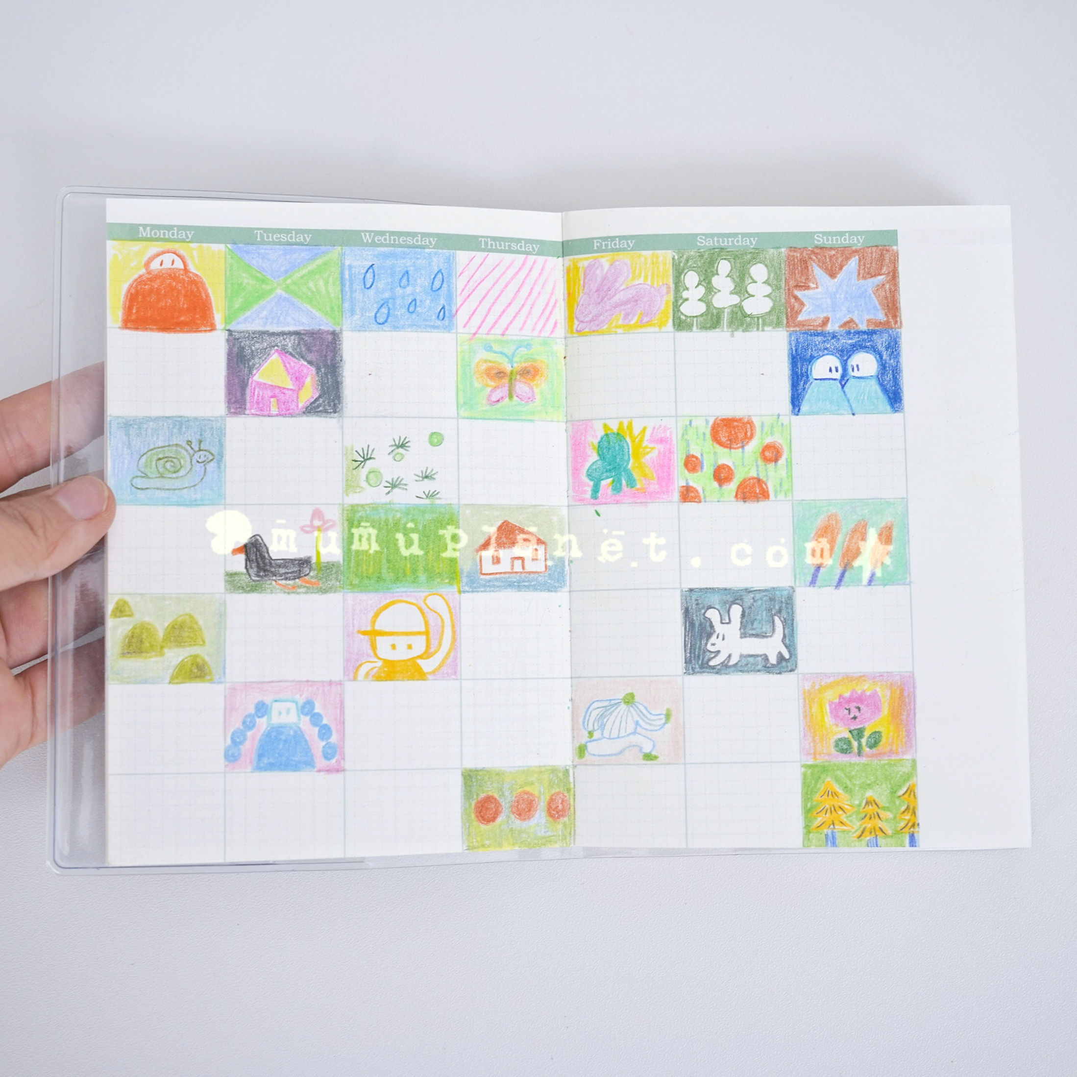 Undated Daily Planner & Sketch Journal(A6)One page per day