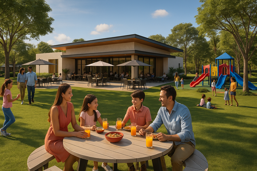 Family Club en Costella Telchac Puerto, un espacio diseñado para la convivencia familiar con áreas recreativas y ambiente seguro