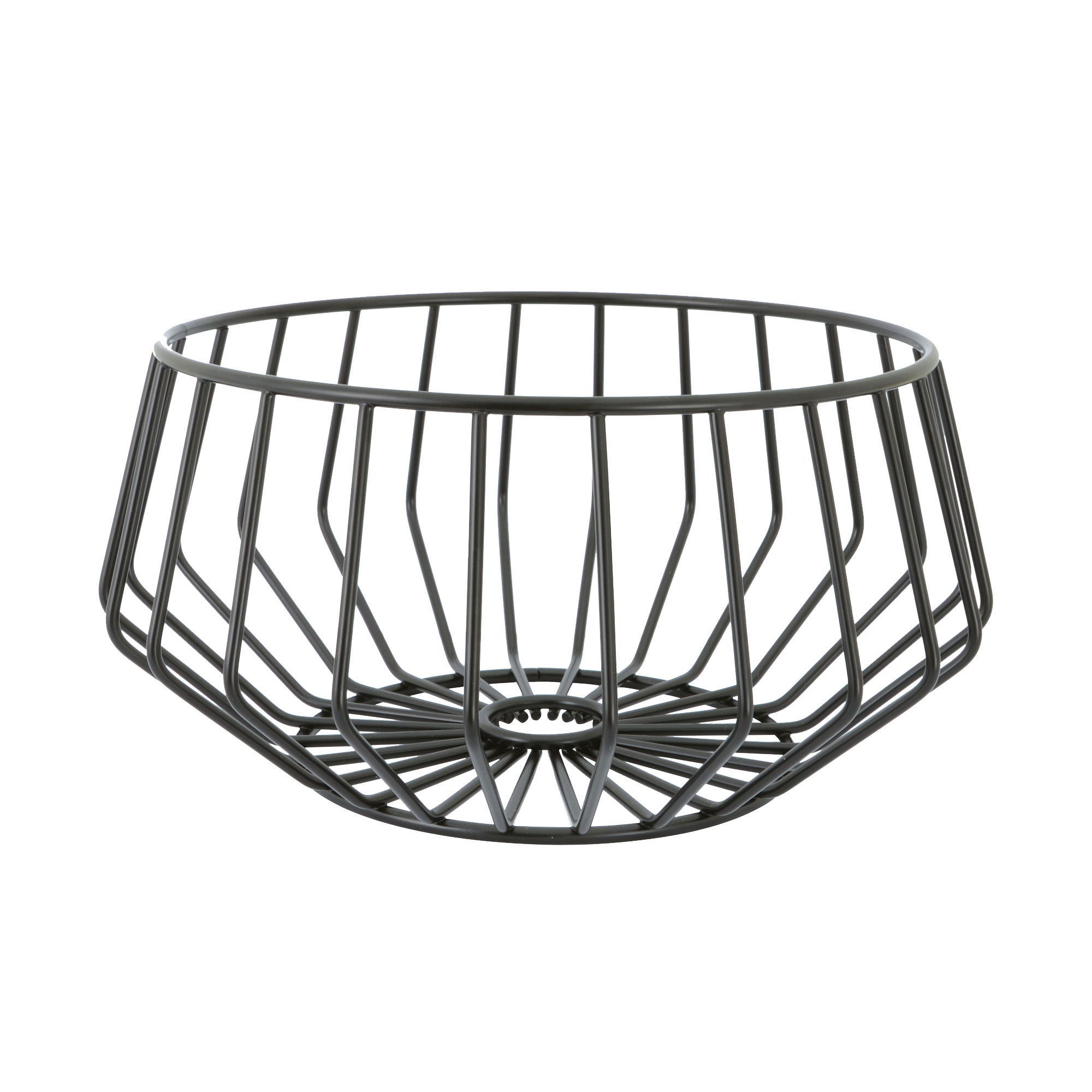 Wire Low Fruit Basket Black