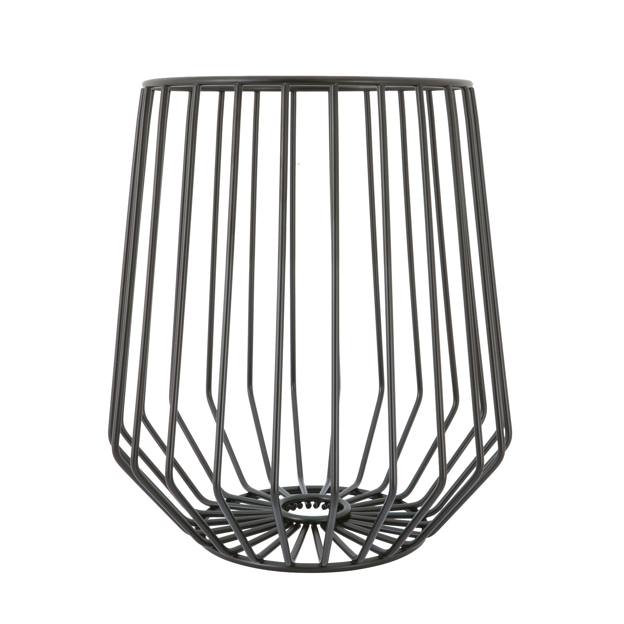 Wire High Fruit Basket Black