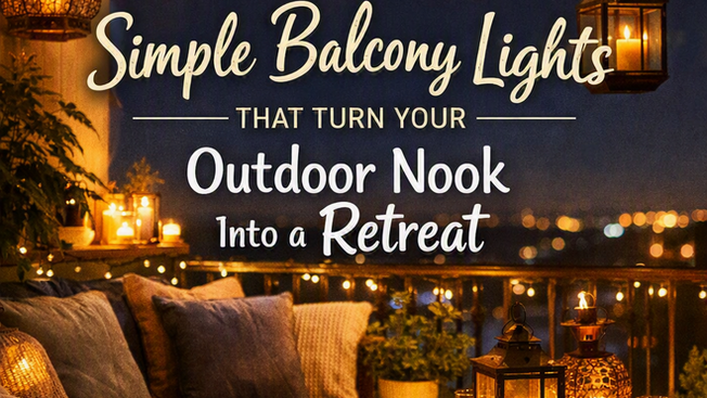 Simple Balcony Lights That Turn Your Outdoor Nook Into a Retreat