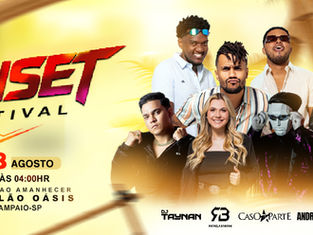 Sunset Festival 2026 em Teodoro Sampaio: confira data, local, ingressos e tudo sobre o evento