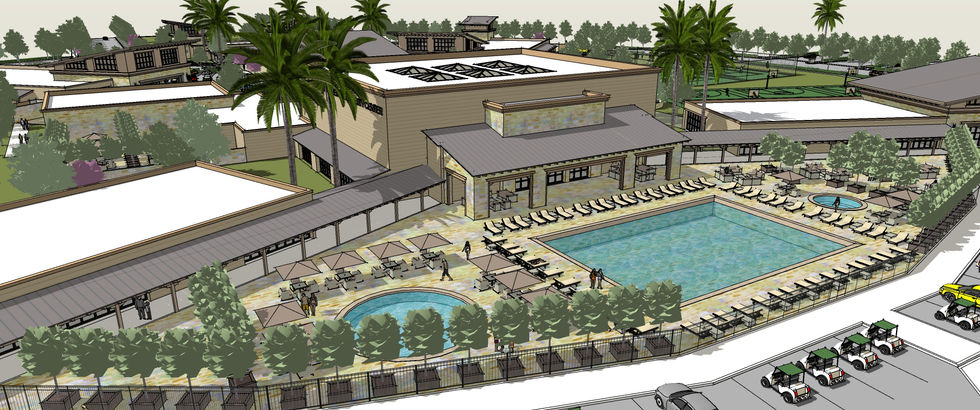 ESSO Site with buildings - Gym - Pool area