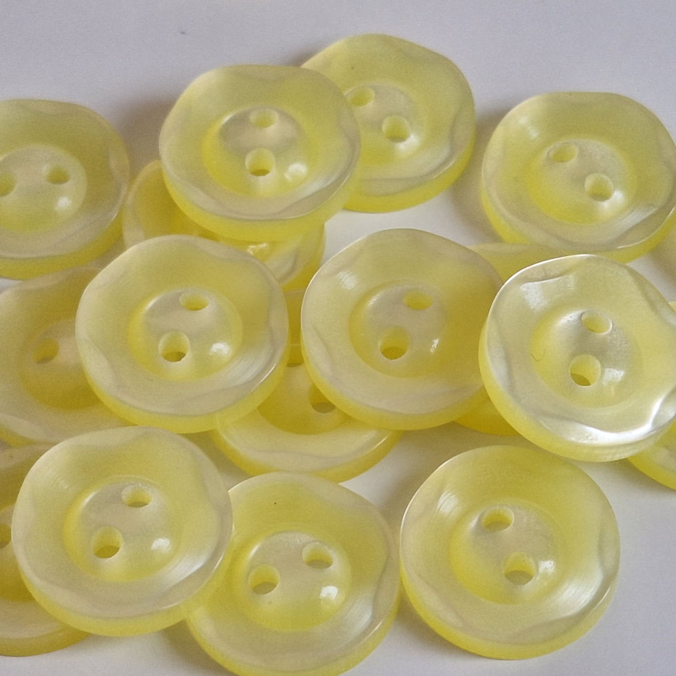 Thumbnail: 14mm Lemon Wavy Edge Button
