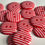 Thumbnail: 18mm Red & White Stripe Button