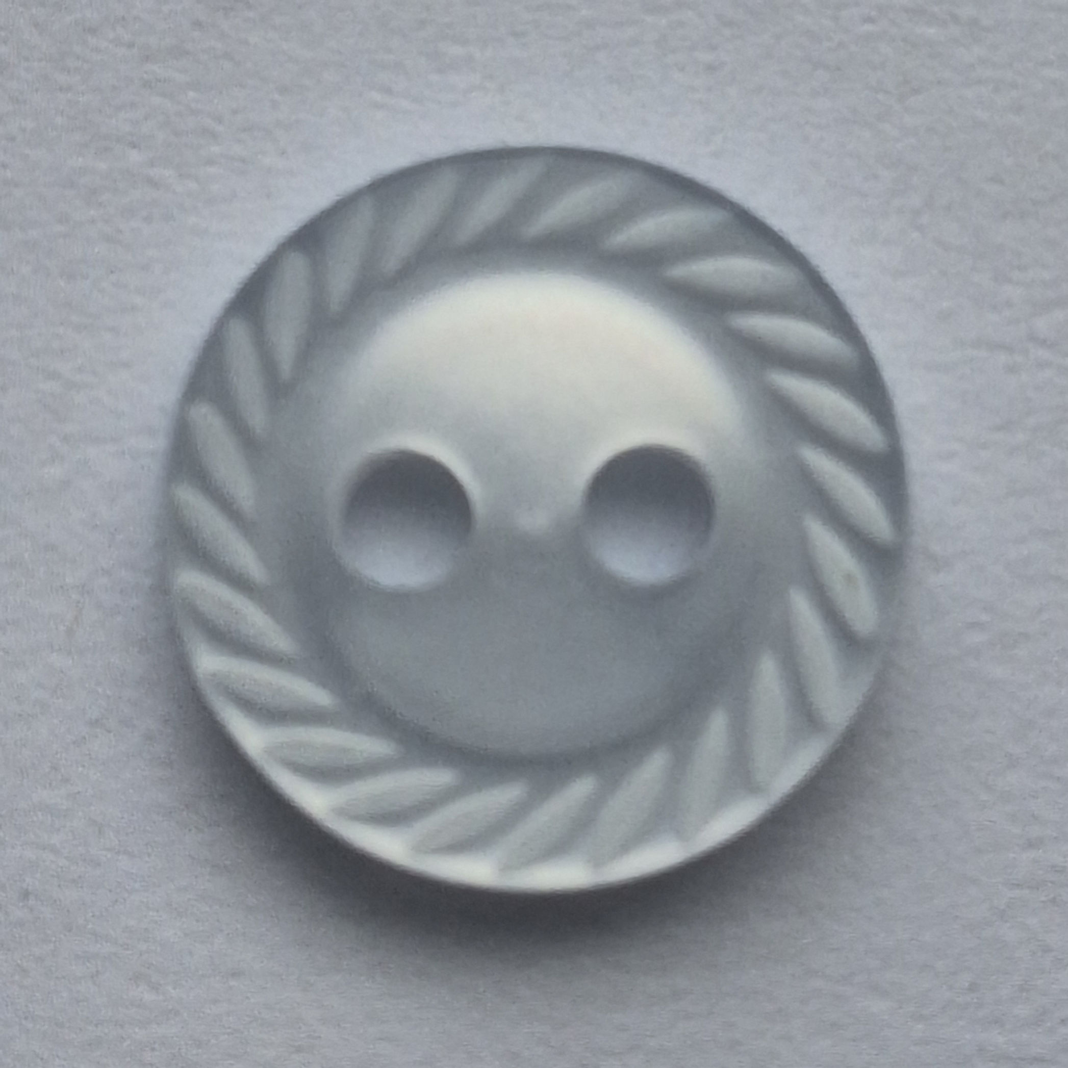 11.5mm Pale Blue Milled Edge Button
