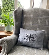 Grey Union Jack Cushion