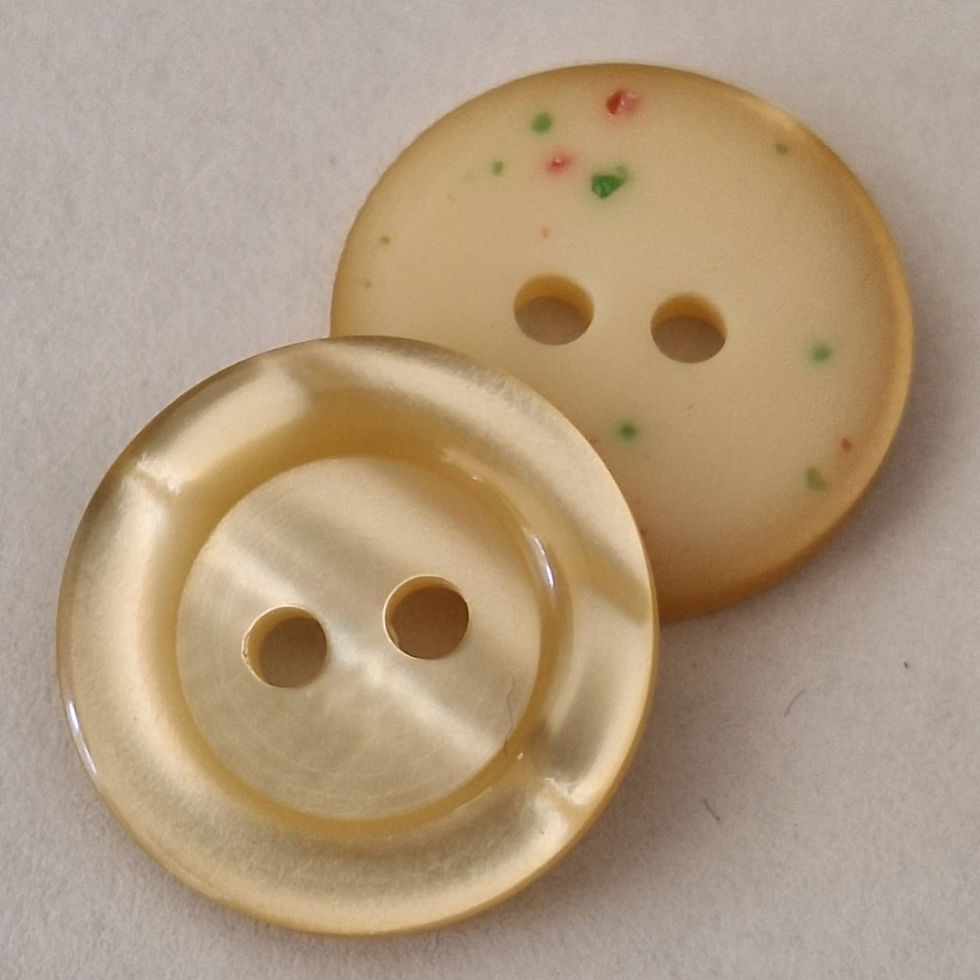 Thumbnail: 18mm Cream Ridge Edge Button