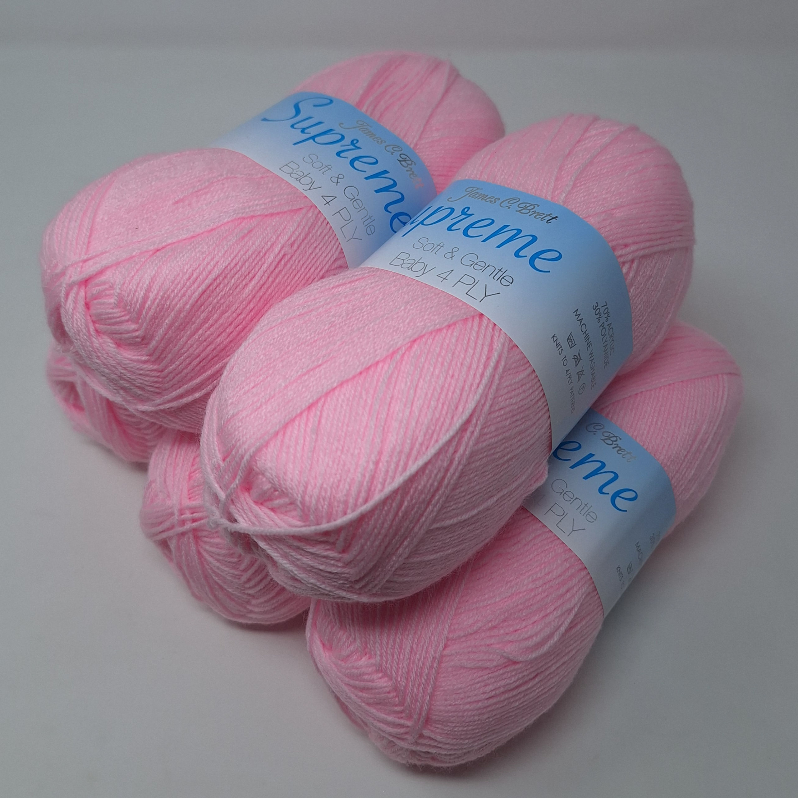 James C Brett Supreme Soft & Gentle Baby 4 Ply Pink SY6