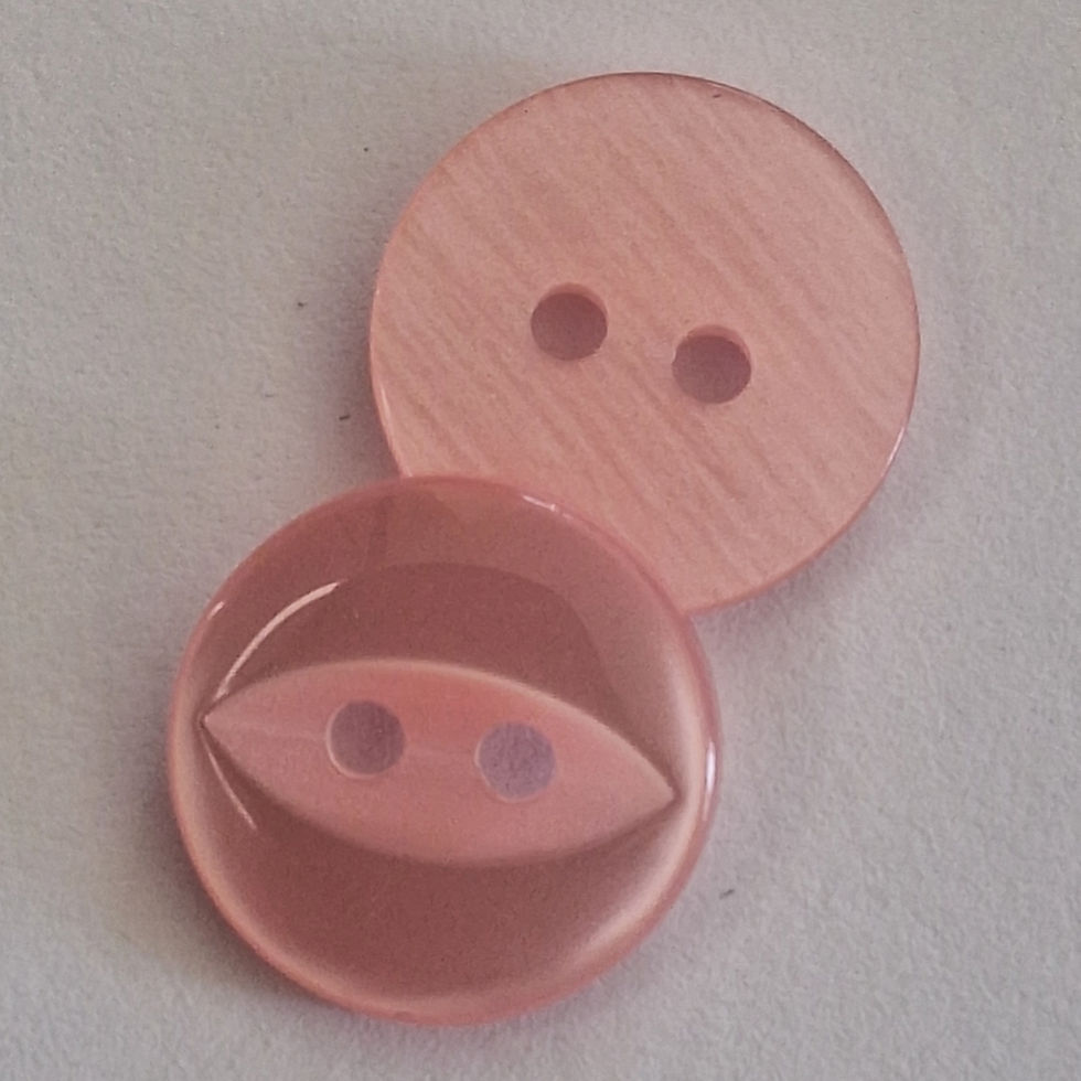 Thumbnail: 14mm Pale Pink Fish Eye Button 