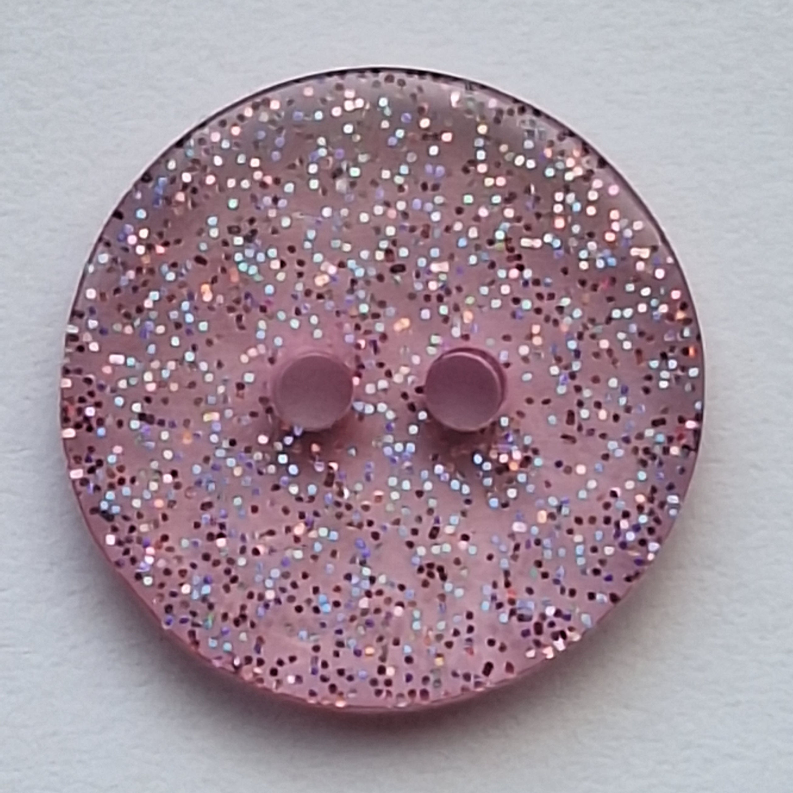 18mm Lilac Glitter Button 