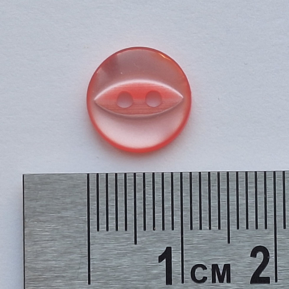 Thumbnail: 11.5mm Rose Pink Fish Eye Button