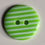Thumbnail: 18mm Lime Green & White Stripe Button