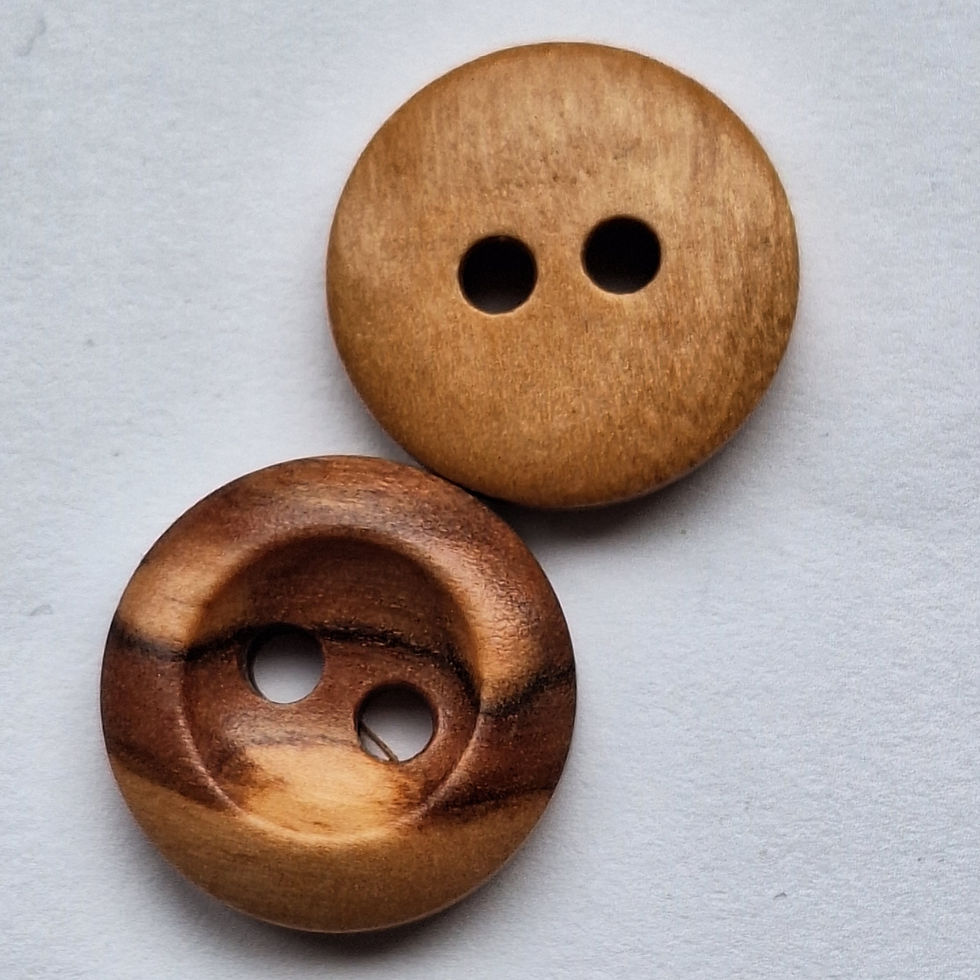Thumbnail: 18mm Two Hole Natural Wooden Button
