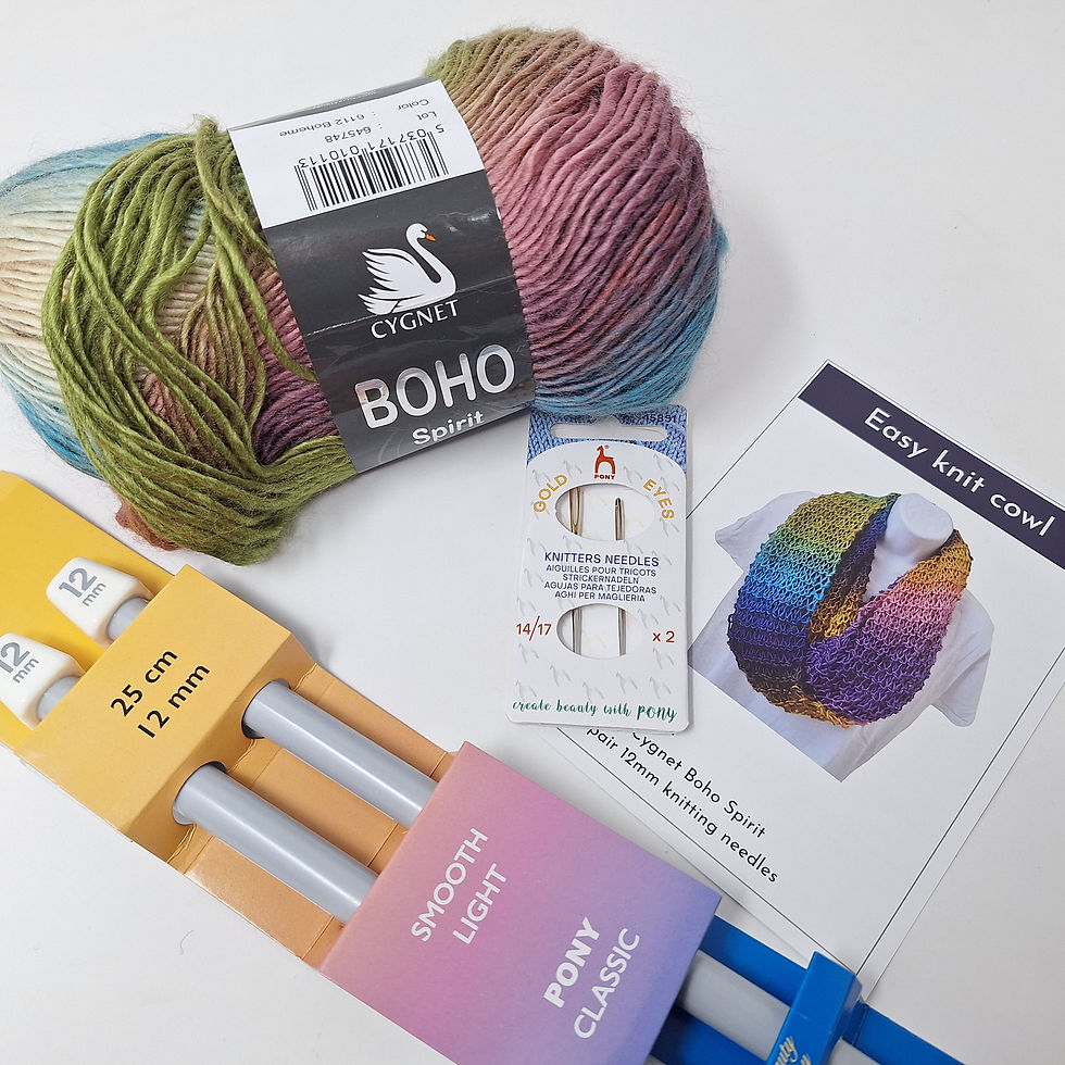 Thumbnail: Cowl/Snood Knitting Kit - Boheme
