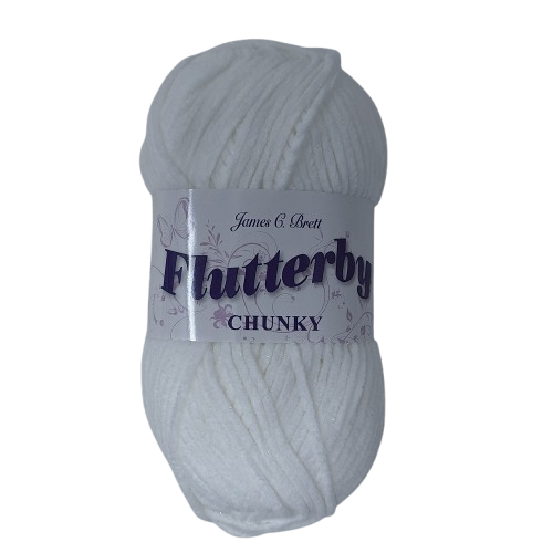 Thumbnail: 500g James C Brett Flutterby Chunky - Snowdrift B68