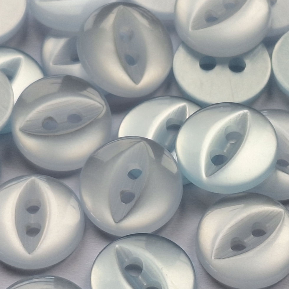 Thumbnail: 11.5mm Pale Blue Fish Eye Button