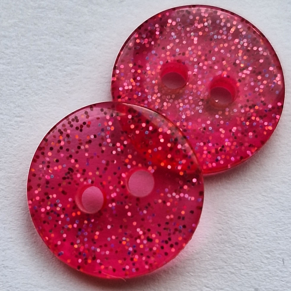Thumbnail: 13mm Pink Glitter Button
