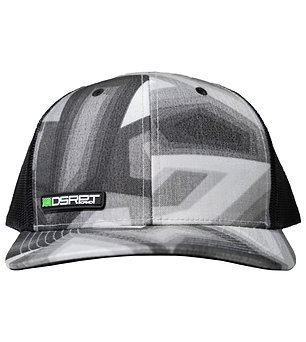COMBO LOGO CURVED TRUCKER - GREYSCALE