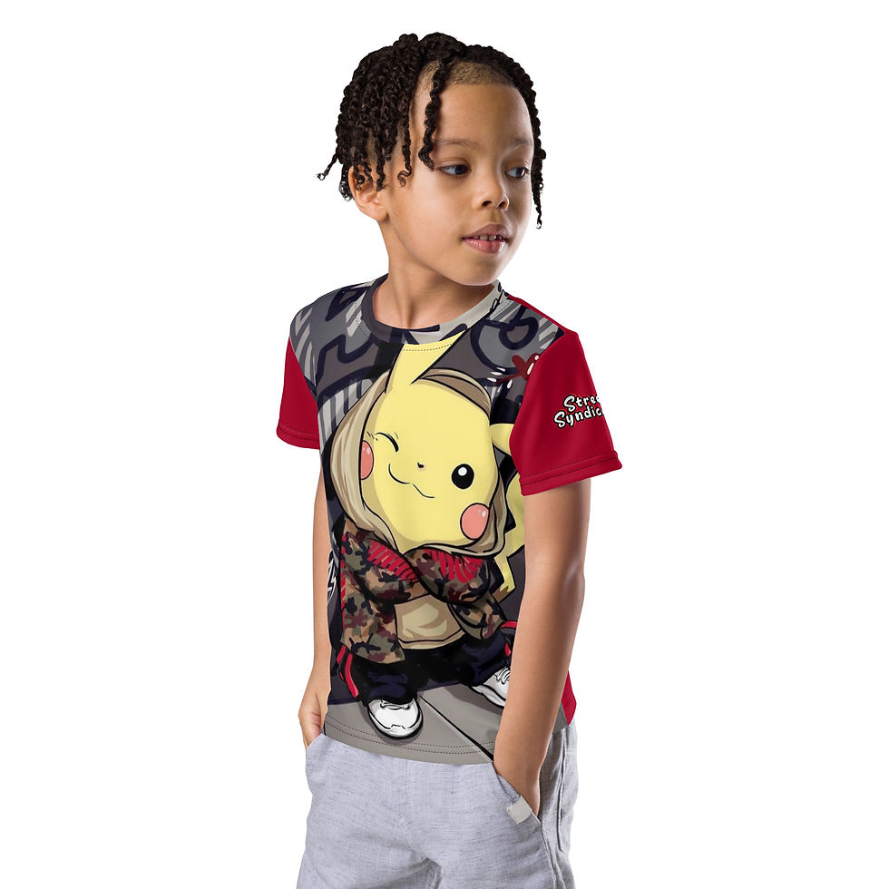 Miniature : Kids crew neck t-shirt Street Syndicate Pikachu