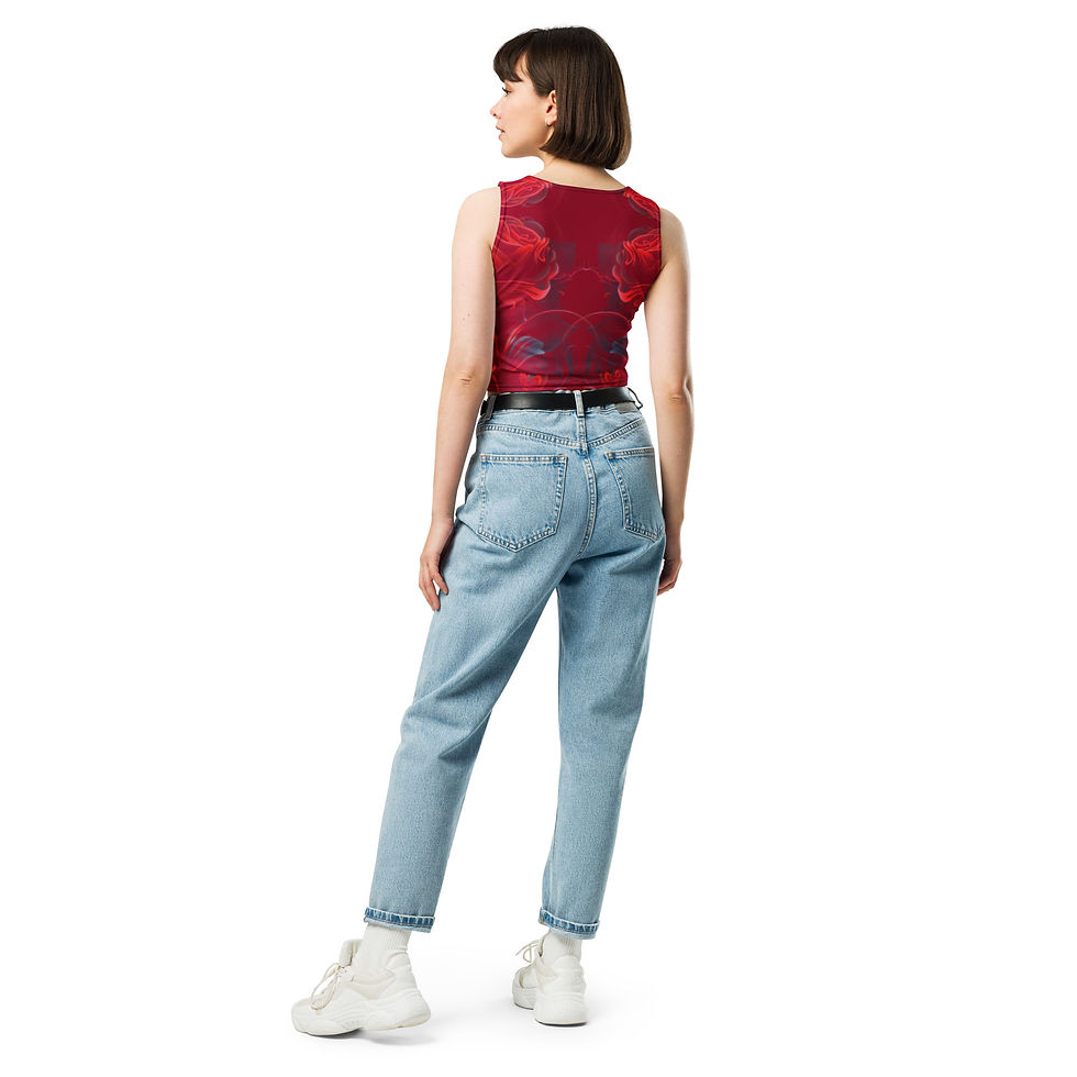 Miniature : Crop Top Street Syndicate Red Flowers Edition