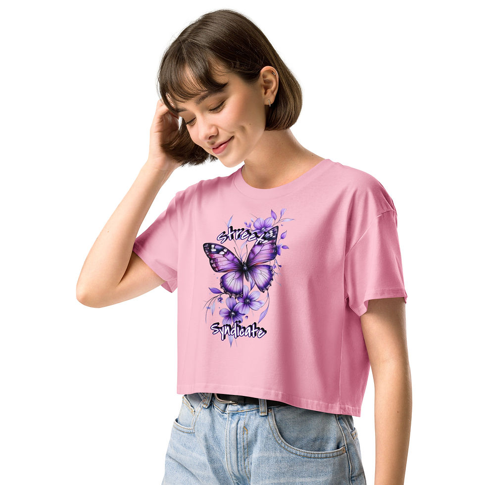 Miniature : Women’s crop top Street Syndicate Butterfly edition