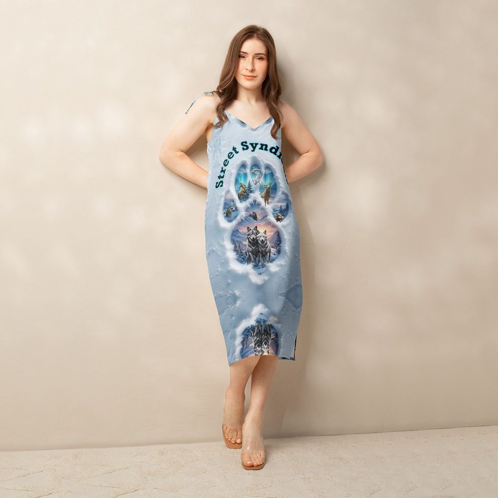 Miniature : Tie-strap midi dress Street Syndicate Wolfe Edition