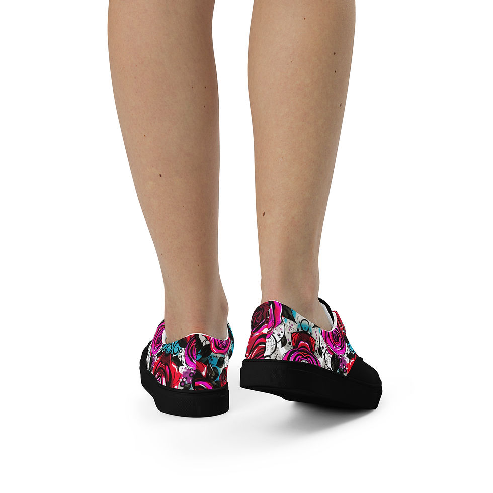 Miniature : Women’s lace-up shoes Street Syndicate Edition Flower