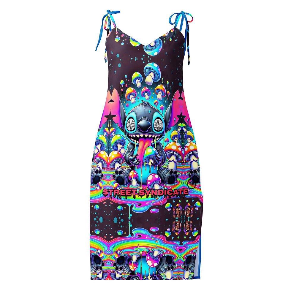 Miniature : Tie-strap midi dress Street Syndicate Stitch Edition