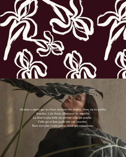 Motif de marque botanique créé pour un métier d’art