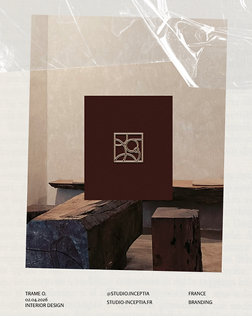 Identité visuelle architecte d'intérieur — application luxe studio inceptia graphiste
