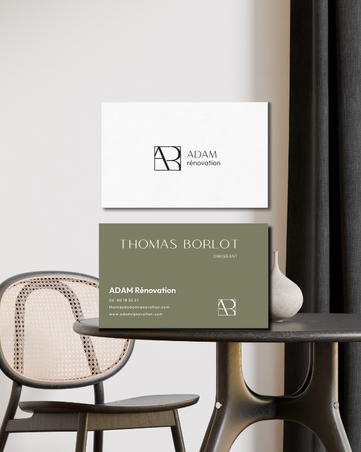 Identité visuelle entreprise de rénovation premium luxe par Studio Inceptia Graphiste