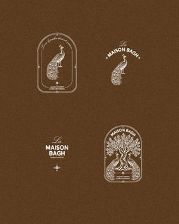 Système graphique de Maison Bagh, identité visuelle pour maison d’hôtes
