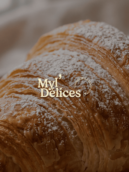 Logotype Myl'Délices viennoiserie et chocolaterie Haut de gamme Premium