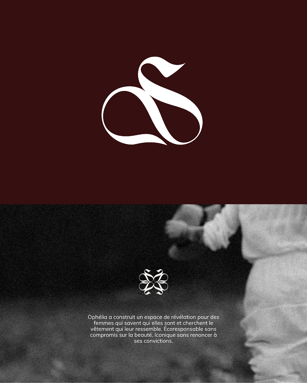 Monogramme Identité visuelle de boutique de mariage La Sève, branding éco-responsable par Studio Inceptia, graphiste à Lyon