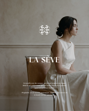 Identité visuelle mariage luxe premium par Studio Inceptia Graphiste La Sève Dressing de mariage