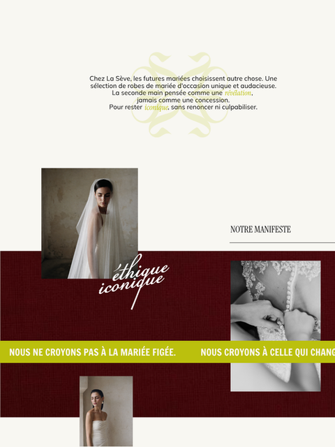 identité visuelle premium luxe boutique de robe de mariée mariage par Studio Inceptia
