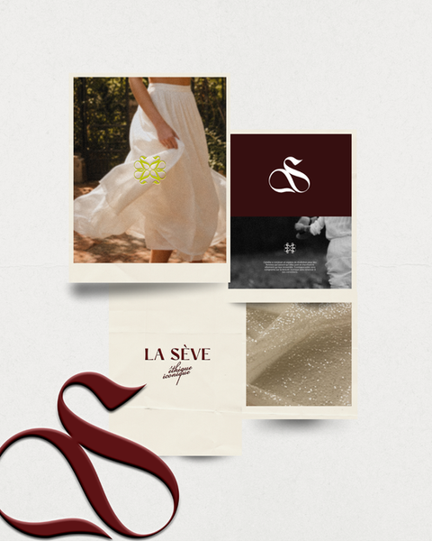 Identité visuelle mariage luxe premium par Studio Inceptia Graphiste La Sève Dressing de mariage 